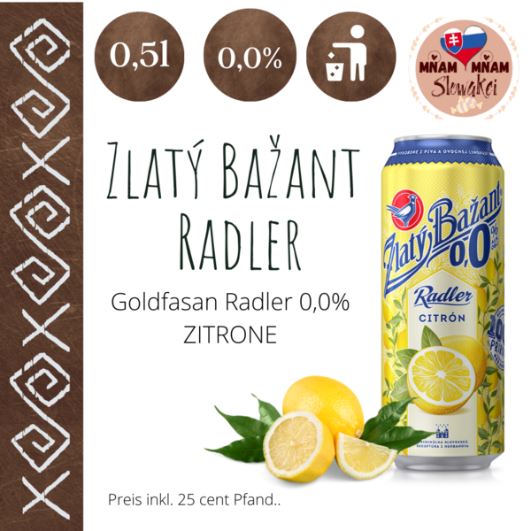 Radler Citron Zlaty Bazant 0,0