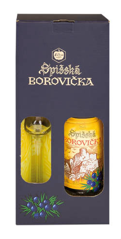 Frucona Spišská borovička 40% 1x700 ml + pohár 1ks