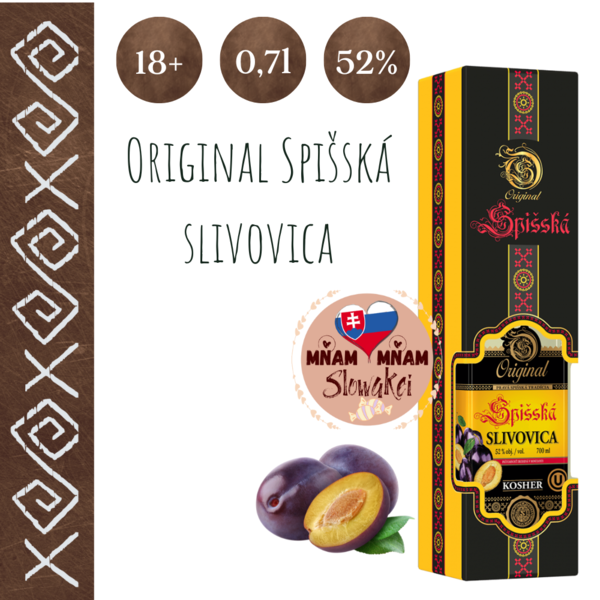Original Spišská Slivovica v kartóne 0,7l  52%
