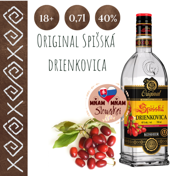 Original Spišská Drienkovica 40% 0,7 l KOSHER - Kornelkirschenbrand