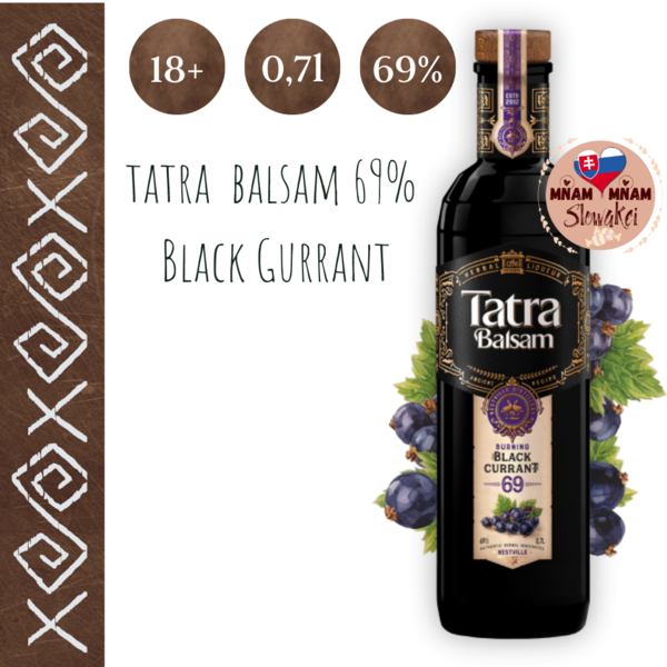 TATRA BALSAM BURNING BLACK CURRANT - čierna ríbezľa 69% 0,7 L